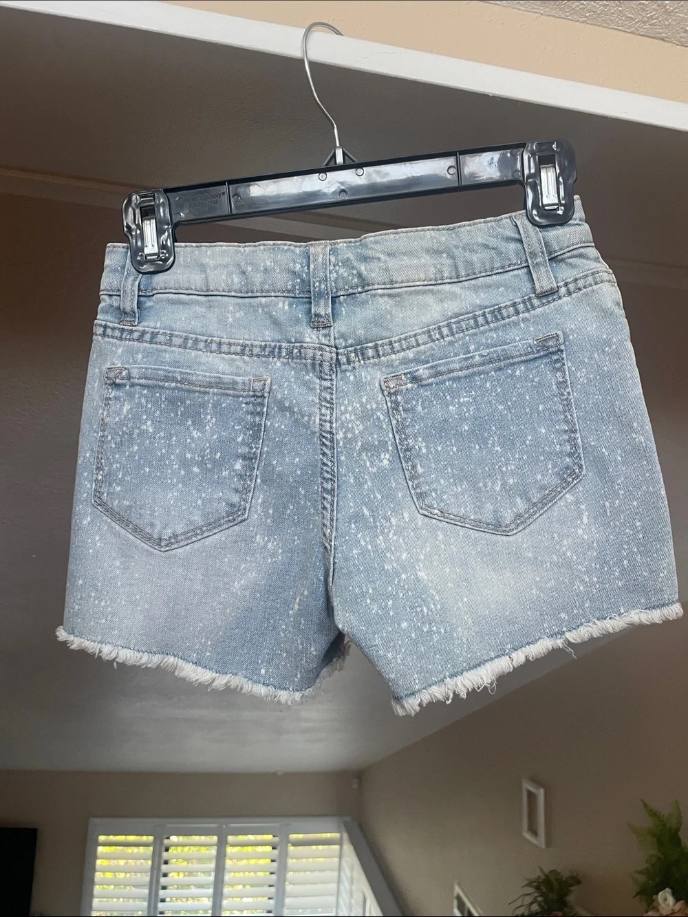 Imperial Star Light Blue Distressed Denim Shorts